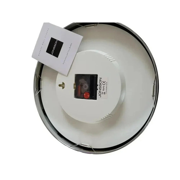 Jonsson Modern Silver Wall Clock Battery Operated New in Box - Picture 3 of 3